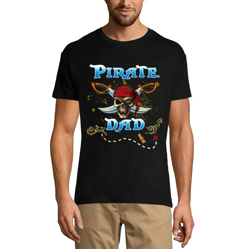 Ultrabasic Men's Graphic T-Shirt Pirate Dad - Scary Pirate Skull - Funny Shirt 3