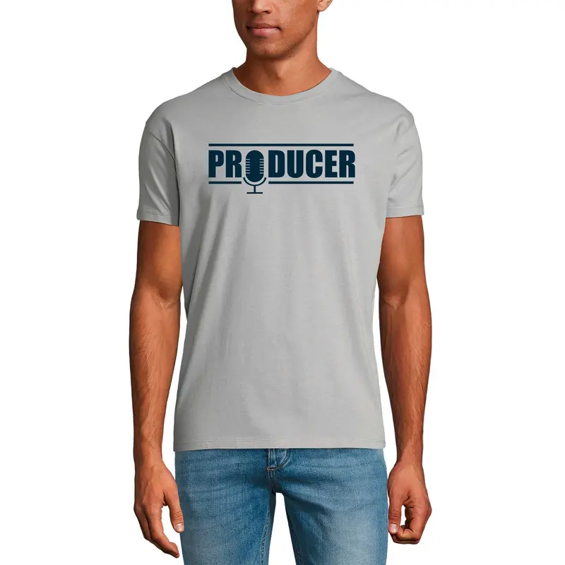 Ultrabasic Men's Graphic T-Shirt Producer - Funny Microphone Shirt For Musician 1