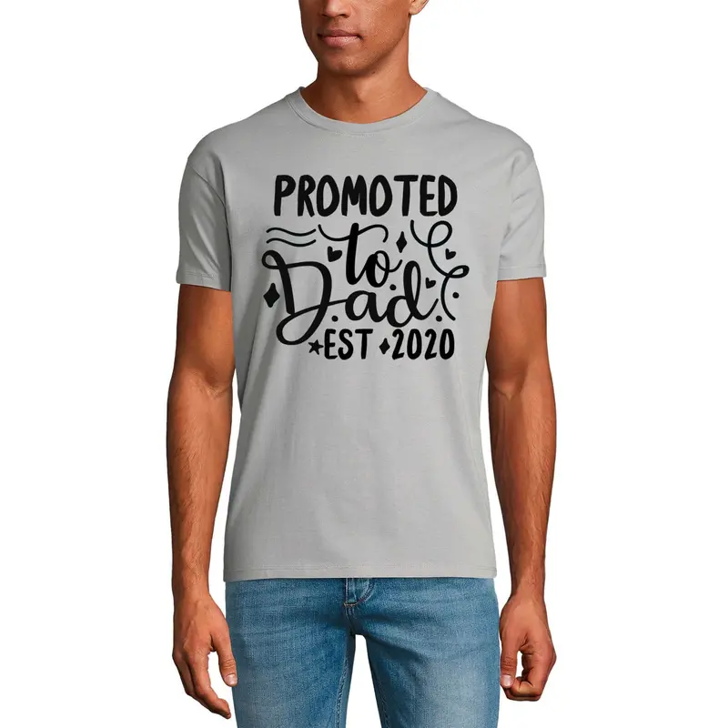 Ultrabasic Men's Graphic T-Shirt Promoted To Dad Est 2020 - Gift For Father's Day 1