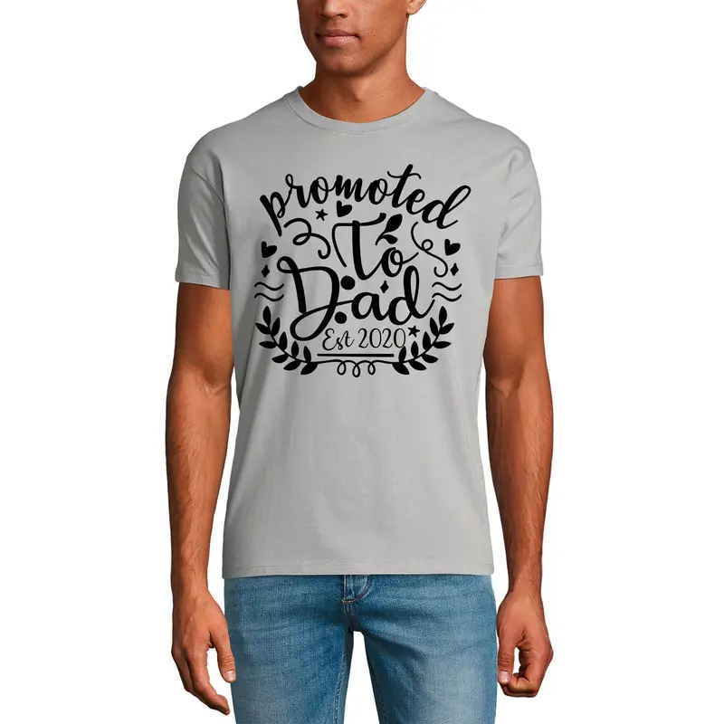 Ultrabasic Men's Graphic T-Shirt Promoted To Dad Est 2020 - Gift For Father's Day 1