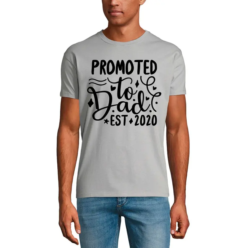 Ultrabasic Men's Graphic T-Shirt Promoted To Dad Est 2020 - Gift For Father's Day 1