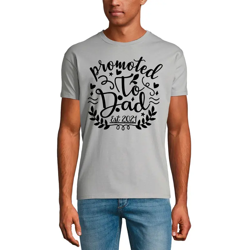 Ultrabasic Men's Graphic T-Shirt Promoted To Dad Est 2021 - Gift For Father's Day 1