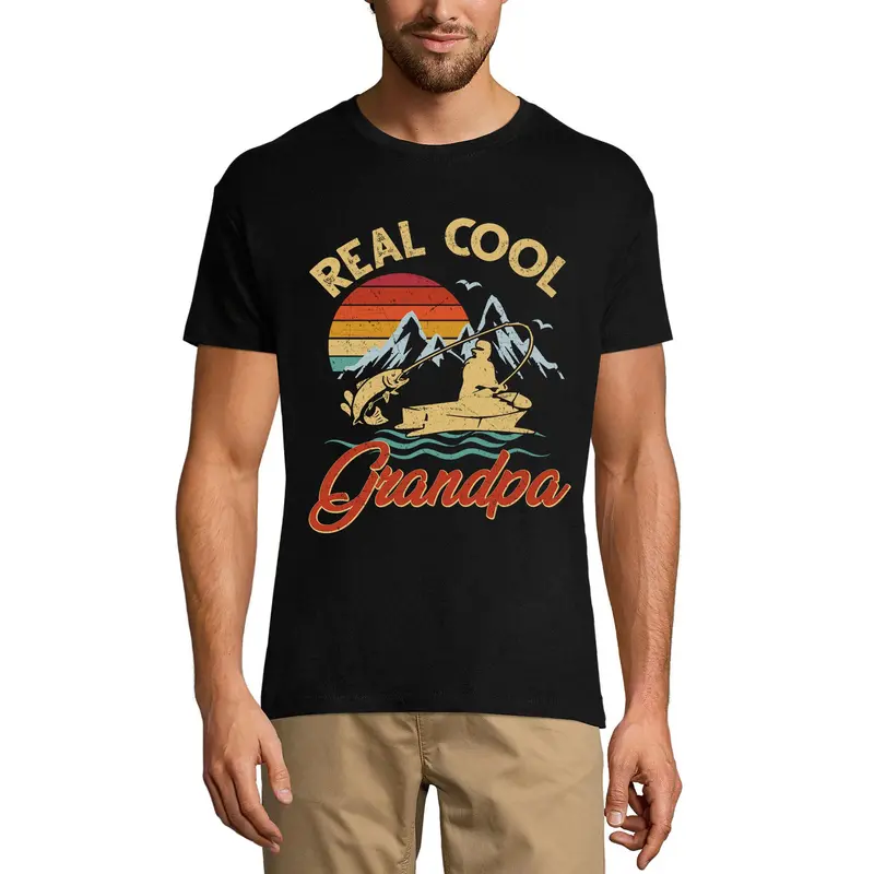Ultrabasic Men's Graphic T-Shirt Real Cool Grandpa - Grandpa Sailor - Funny Vintage Shirt 3