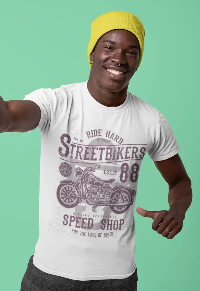 Ultrabasic Men's Graphic T-Shirt Ride Hard 17Th Streetbikers - Gift For Bikers 1