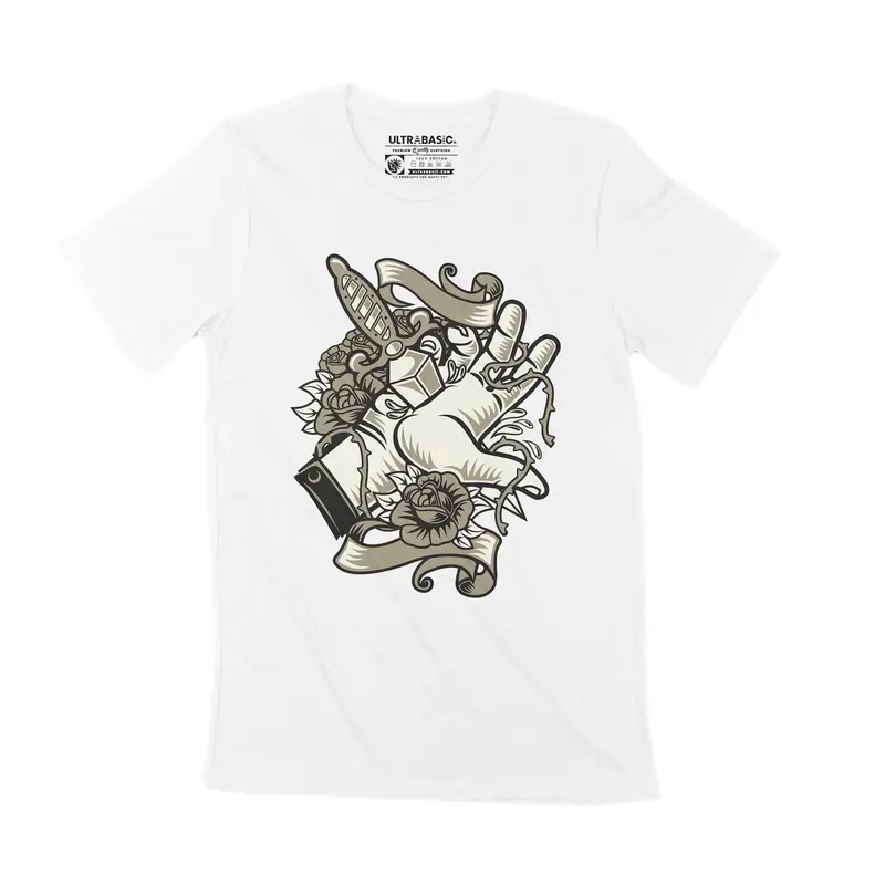Ultrabasic Men's Graphic T-Shirt Sacrifice Knife In Hand - Vintage Tee Shirt 2