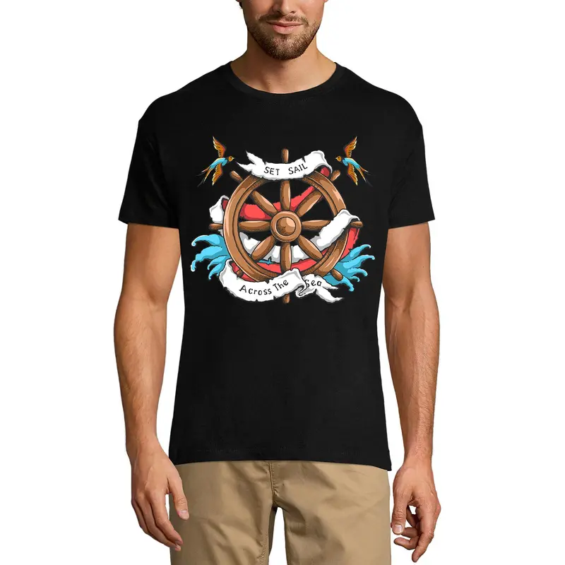 Ultrabasic Men's Graphic T-Shirt Set Sail Across The Sea - Sea Love - Sailing 1