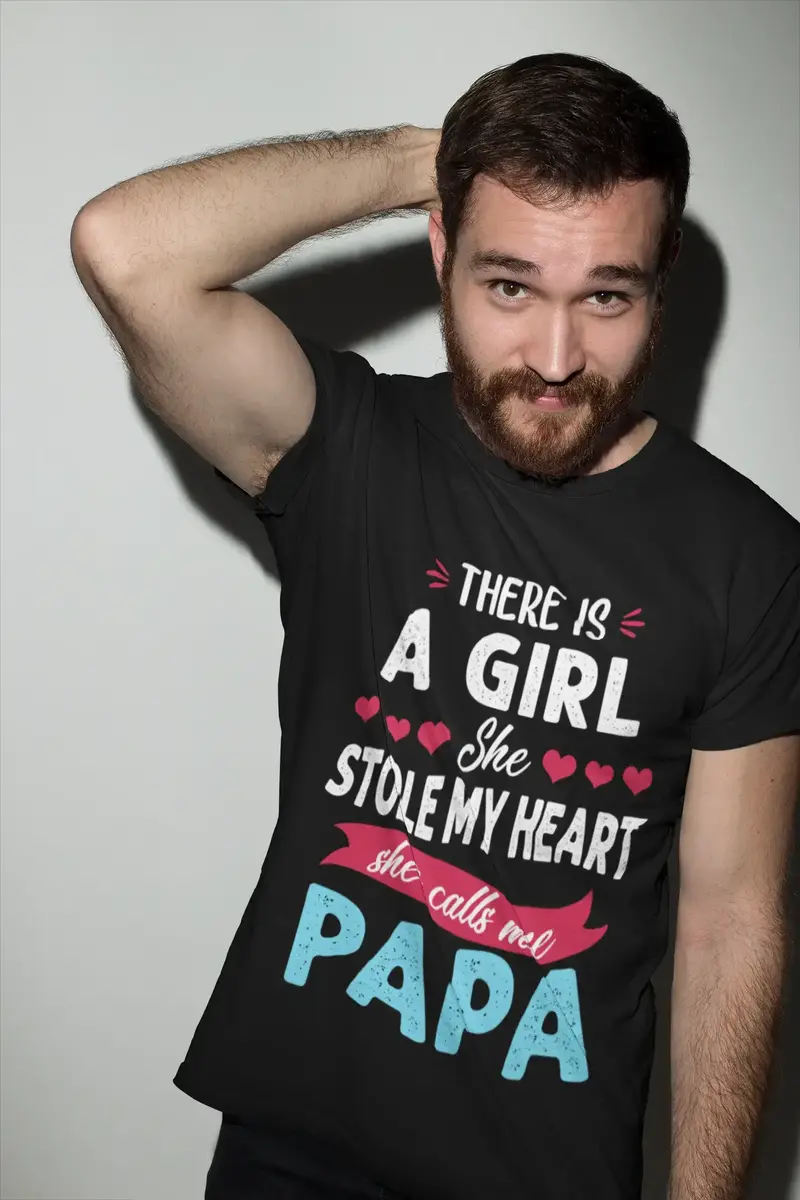 Ultrabasic Men's Graphic T-Shirt She Stole My Heart - She Calls Me Papa - Daughter Love's Love 1