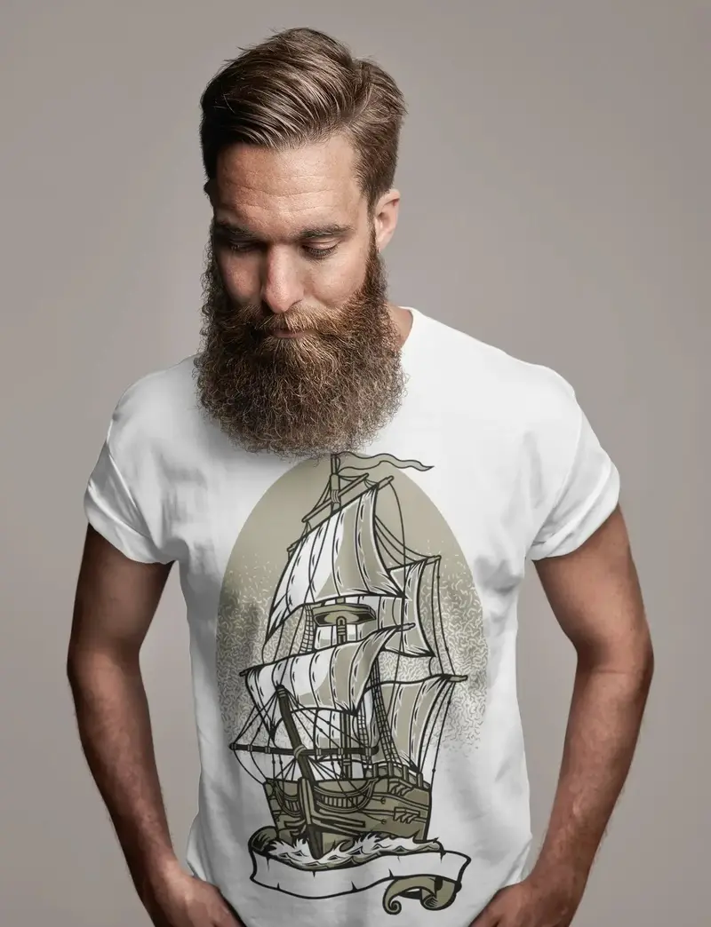 Ultrabasic Men's Graphic T-Shirt Ship Adventure - Sailor Adult Tee Shirt 1