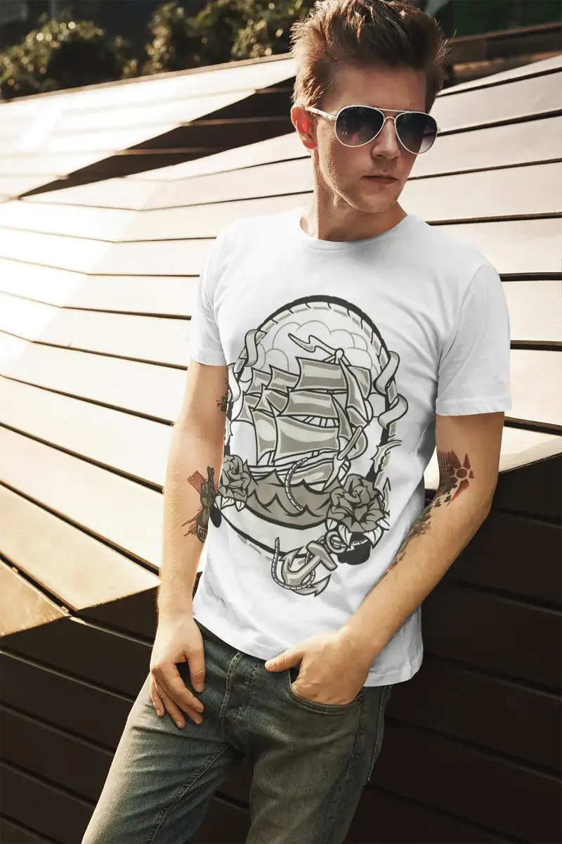 Ultrabasic Men's Graphic T-Shirt Ship Adventure - Sea Marine Sailor Tee Shirt 1
