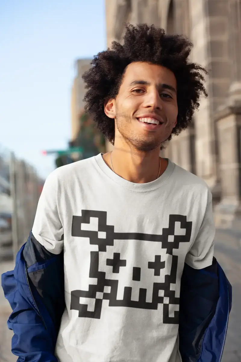 Ultrabasic Men's Graphic T-Shirt - Skull With Crossbones - Game Over Shirt 1