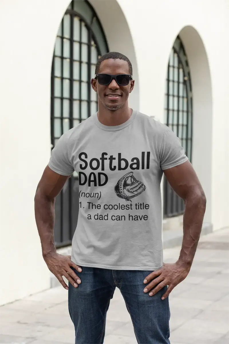 Ultrabasic Men's Graphic T-Shirt Softball Dad Coolest Title - Gift For Father's Day 1