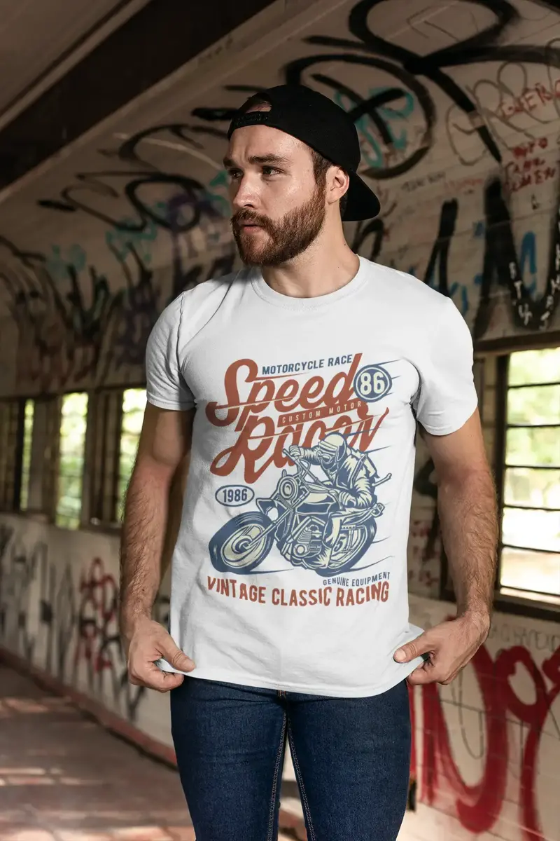 Ultrabasic Men's Graphic T-Shirt Speed Custom Motor Racer - Vintage Classic Racing 1