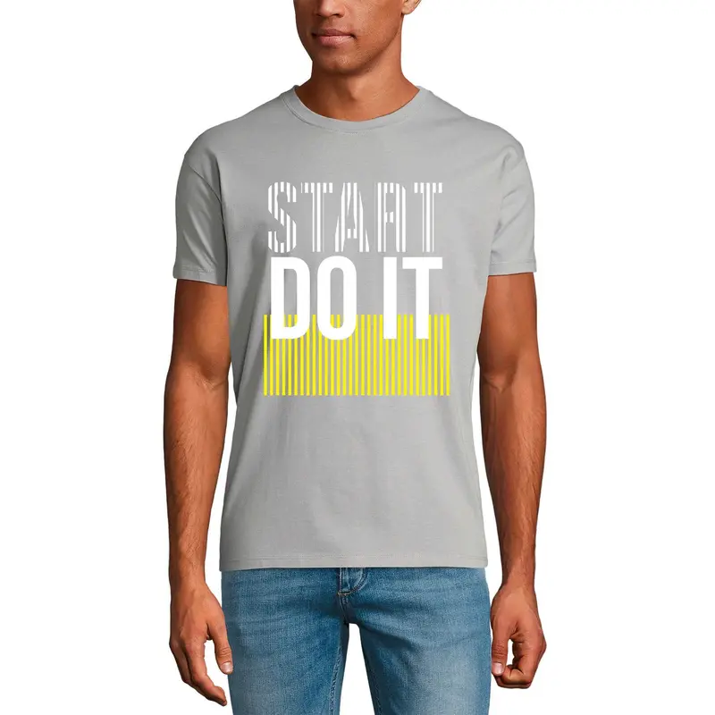 Ultrabasic Men's Graphic T-Shirt Start Do It - Motivational Quote - Graphic Apparel 1