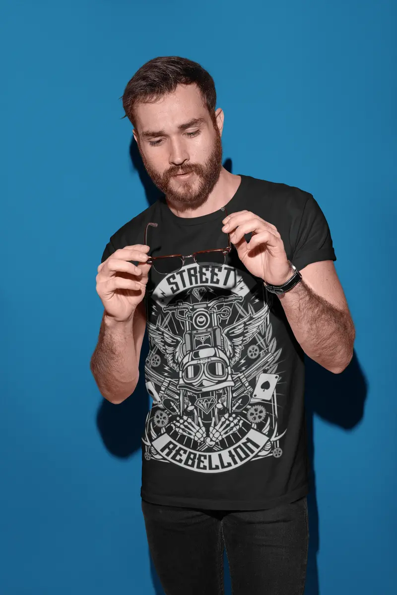 Ultrabasic Men's Graphic T-Shirt Street Rebellion - Gift For Motorcyclists 2