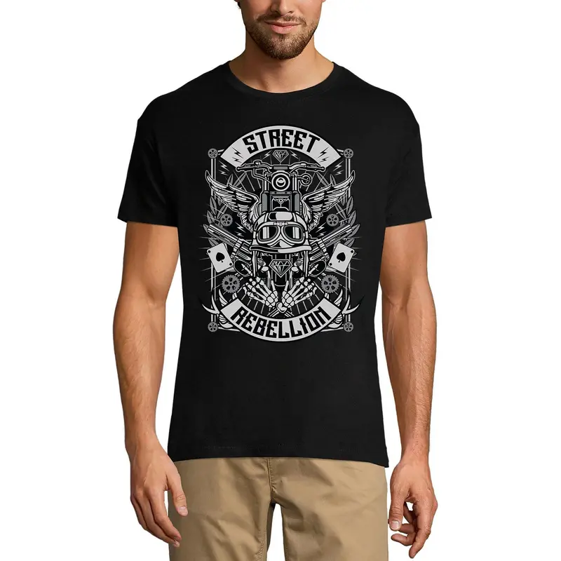 Ultrabasic Men's Graphic T-Shirt Street Rebellion - Gift For Motorcyclists 3