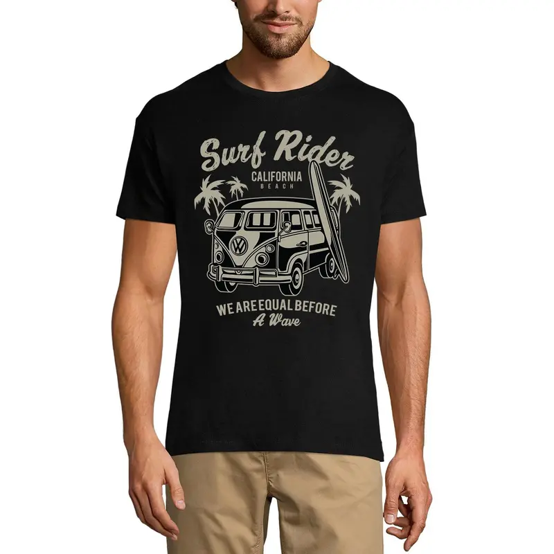 Ultrabasic Men's Graphic T-Shirt Surf Rider California Beach - We Are Equal Before A Wave 3