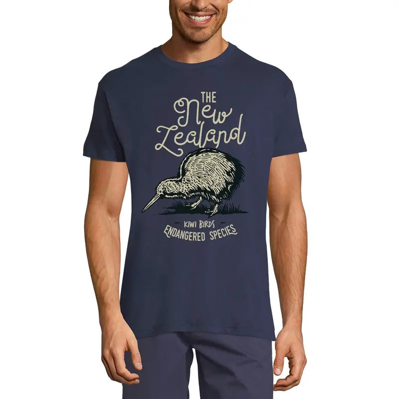 Ultrabasic Men's Graphic T-Shirt The New Lealand - Kiwi Birds Shirt For Men 1