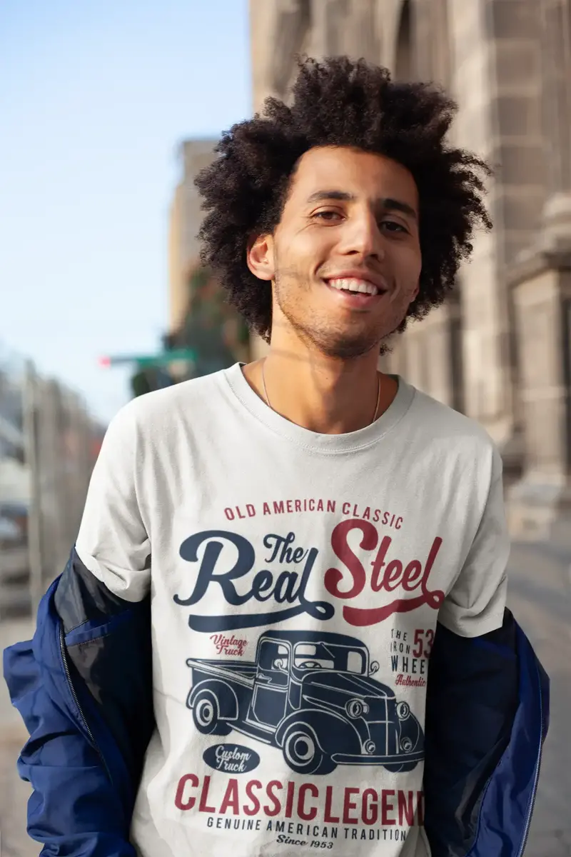 Ultrabasic Men's Graphic T-Shirt The Real Steel - Classic Legend - Custom Truck 1