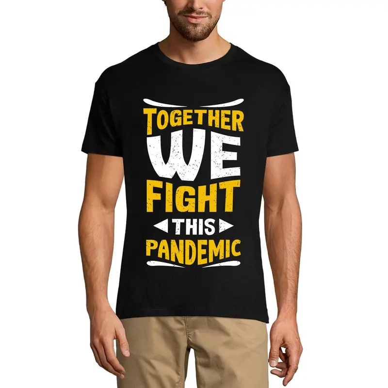 Ultrabasic Men's Graphic T-Shirt Together We Fight This Pandemic - Lockdown Shirt 1