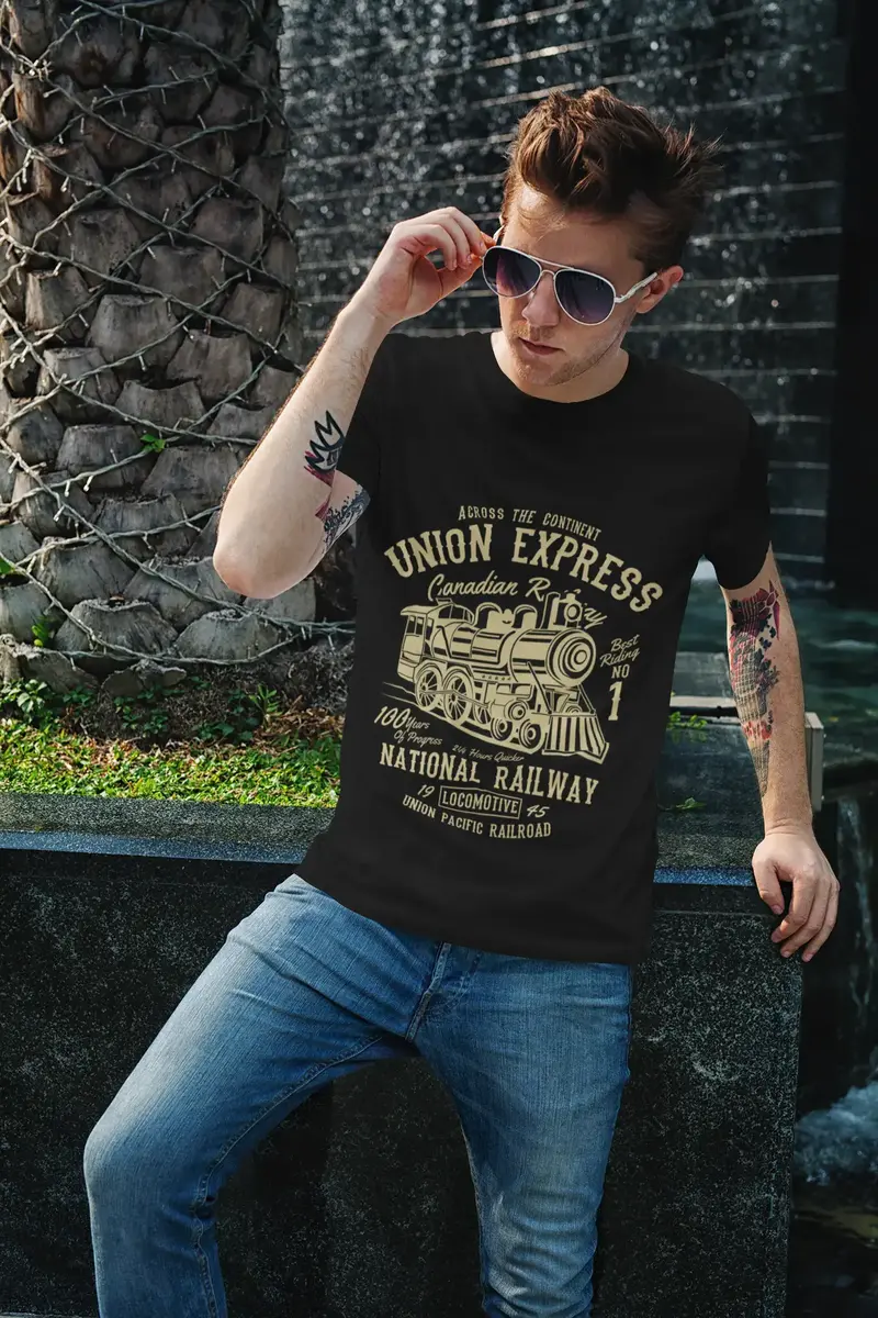 Ultrabasic Men's Graphic T-Shirt Union Express - National Railway Locomotive 1945 1