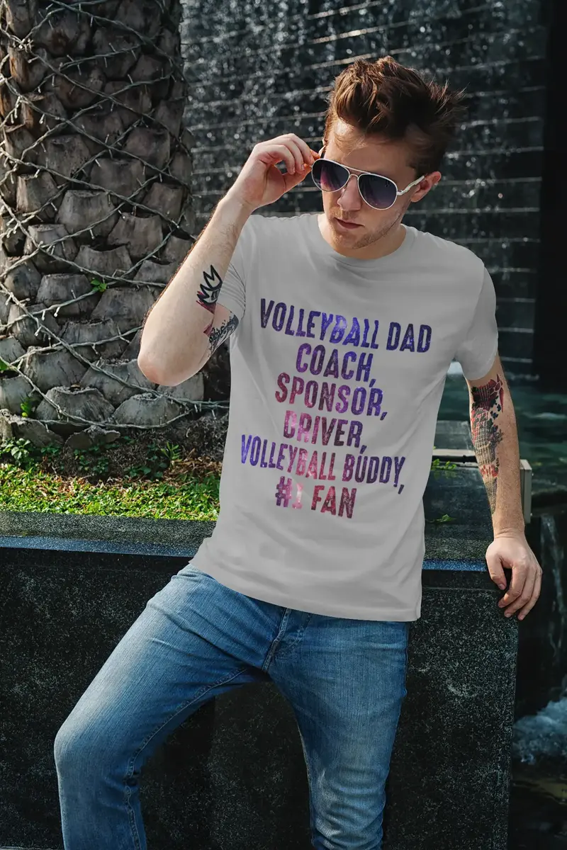 Ultrabasic Men's Graphic T-Shirt Volleyball Dad Volleyball Daddy - Gift For Volleyball Players 1