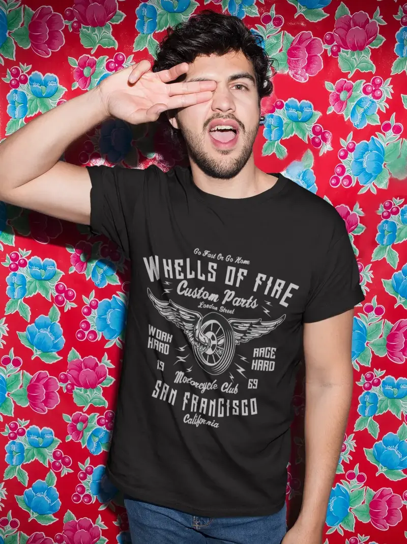 Ultrabasic Men's Graphic T-Shirt Wheels Of Fire San Francisco California - Motor Lovers 1