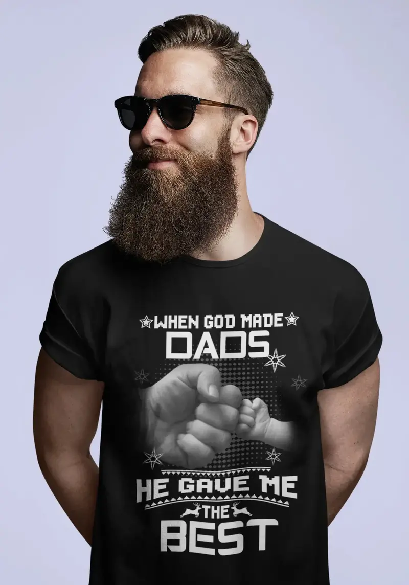 Ultrabasic Men's Graphic T-Shirt When God Made Dads - Father's Day 1