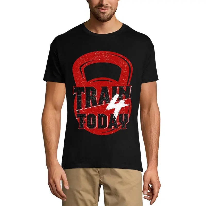 Ultrabasic Men's Gym T-Shirt Train Today - Fitness Motivational Workout Shirt 1