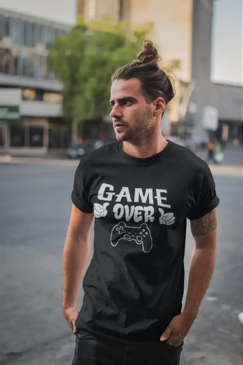 Ultrabasic Men's Humor T-Shirt Game Over - End Game - Gamer Things - Casual Apparel 1