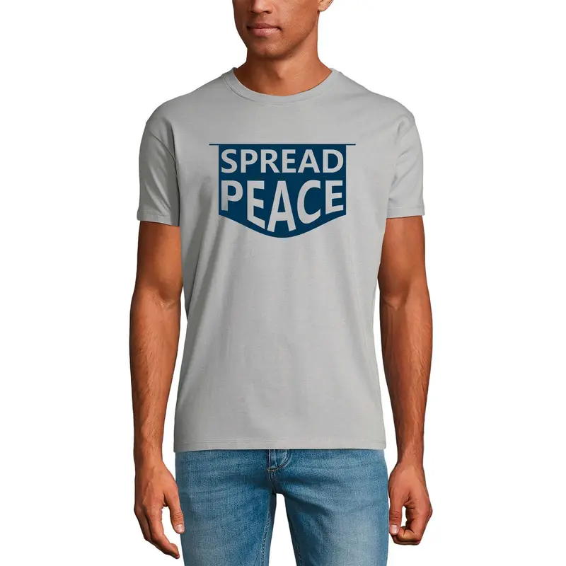 Ultrabasic Men's Motivational Vintage T-Shirt Spread Peace - Graphic Apparel 1
