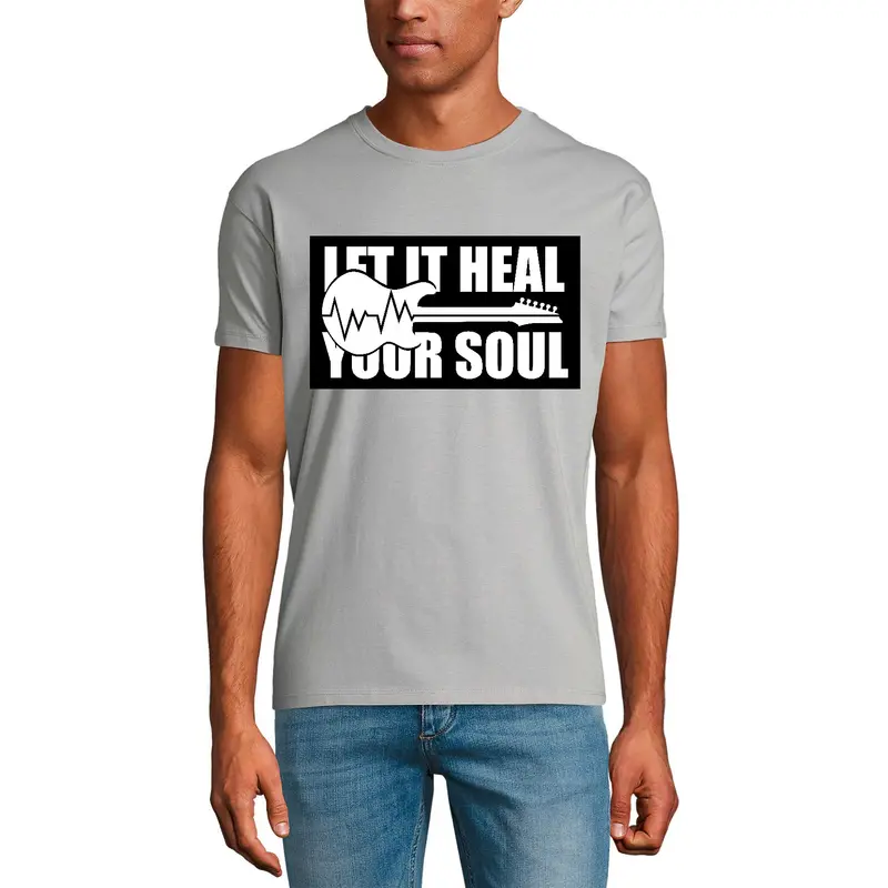 Ultrabasic Men's Music T-Shirt Let It Heal Your Soul - Guitar Shirt For Musician 1