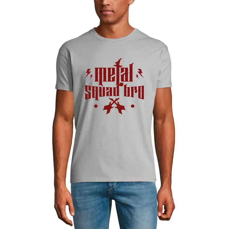 Ultrabasic Men's Music T-Shirt Metal Squad Bro - Heavy Metal Rock Shirt For Musician 1