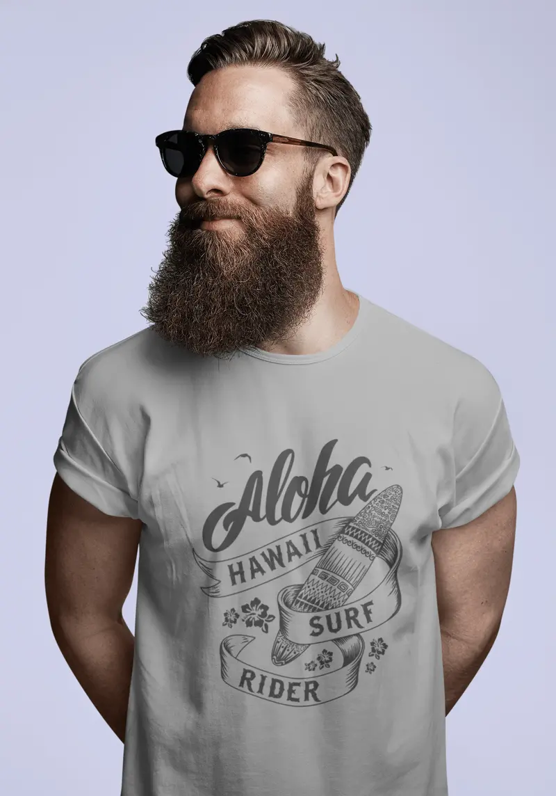 Ultrabasic Men's Novelty T-Shirt Aloha Hawaii Surf Rider - Surfing Tee Shirt 2