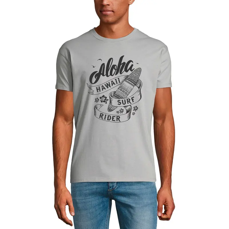 Ultrabasic Men's Novelty T-Shirt Aloha Hawaii Surf Rider - Surfing Tee Shirt 3