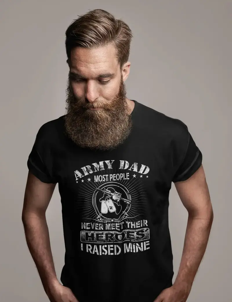 Ultrabasic Men's Novelty T-Shirt Army Dad - Father Heroes Tee Shirt 1