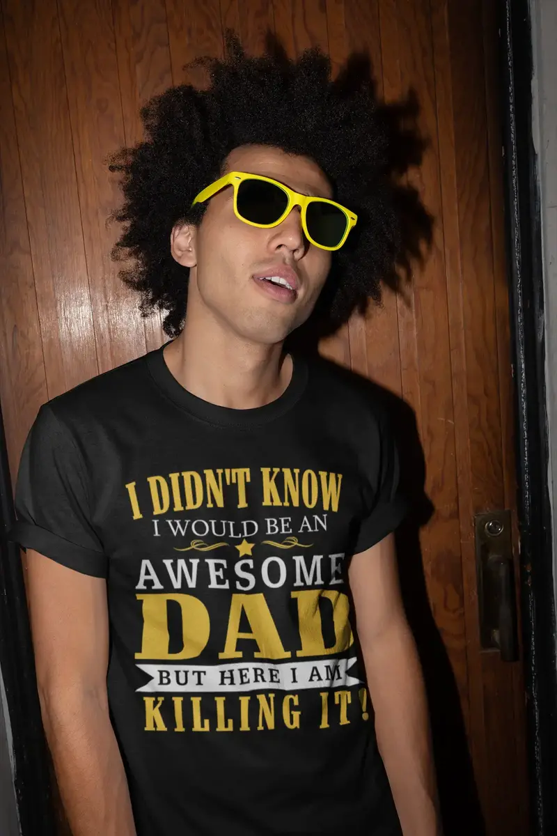 Ultrabasic Men's Novelty T-Shirt Awesome Dad - Funny Father Tee Shirt 1