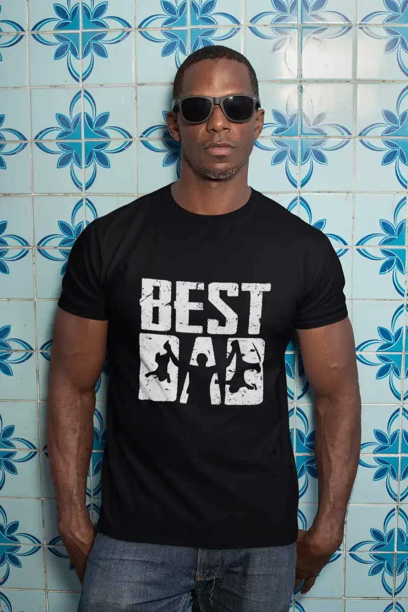 Ultrabasic Men's Novelty T-Shirt Best Dad - Funny Father Tee Shirt 1