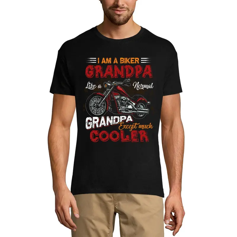 Ultrabasic Men's Novelty T-Shirt Biker Grandpa - Funny Cool Biker Tee Shirt 2