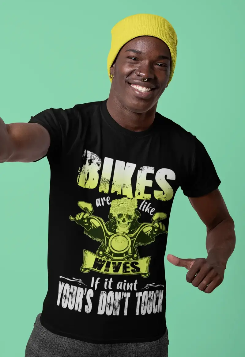 Ultrabasic Men's Novelty T-Shirt Bikes Are Like Wives - Funny Biker Tee Shirt 1