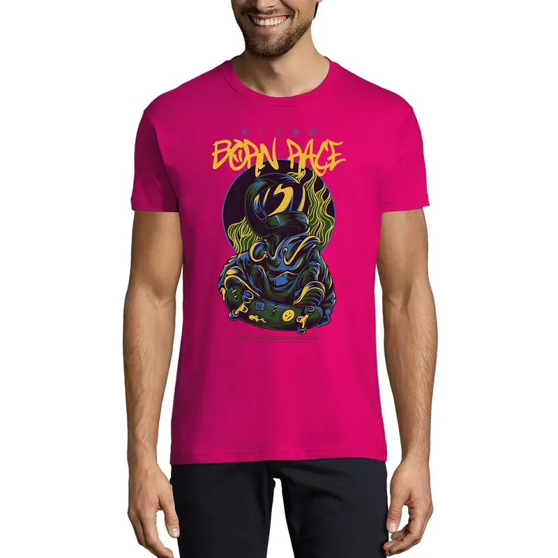 Ultrabasic Men's Novelty T-Shirt Born Race - Scary Monster Tee Shirt 1