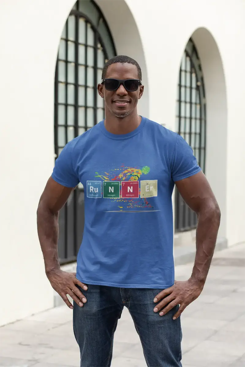 Ultrabasic Men's Novelty T-Shirt Chemistry Running - Runner Tee Shirt 1