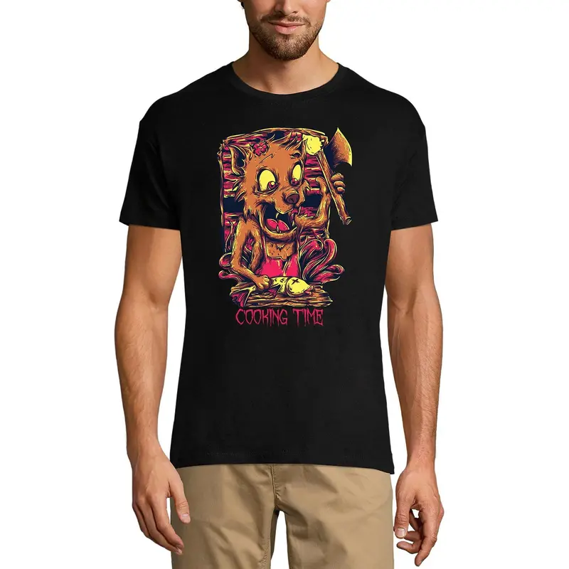 Ultrabasic Men's Novelty T-Shirt Cooking Time - Funny Animal Tee Shirt 1