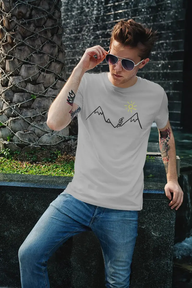 Ultrabasic Men's Novelty T-Shirt Cool Hiking - Mountain Hiker Tee Shirt 1
