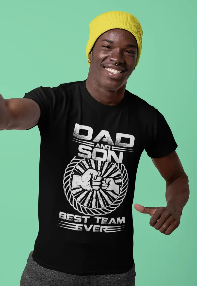 Ultrabasic Men's Novelty T-Shirt Dad And Son Best Team Ever Tee Shirt 1