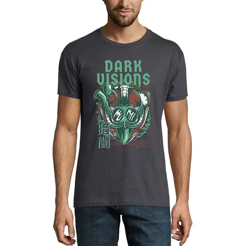Ultrabasic Men's Novelty T-Shirt Dark Visions - Scary Short Sleeve Tee Shirt 1