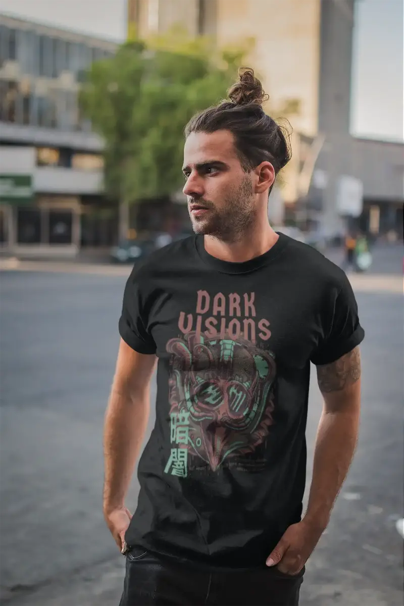 Ultrabasic Men's Novelty T-Shirt Dark Visions - Steampunk Illustration Tee Shirt 1
