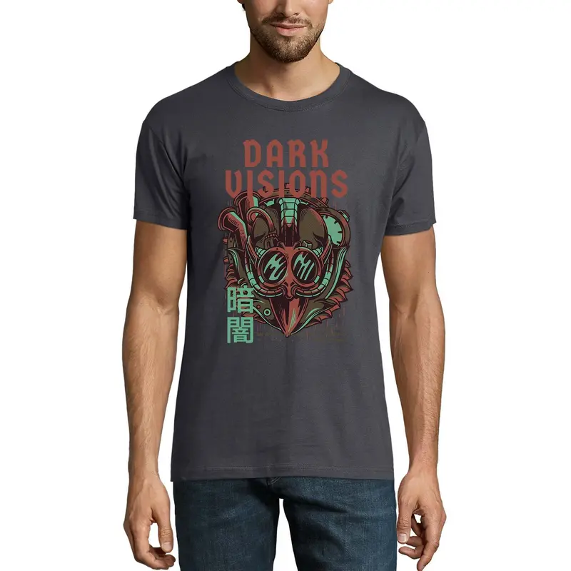 Ultrabasic Men's Novelty T-Shirt Dark Visions - Steampunk Illustration Tee Shirt 1