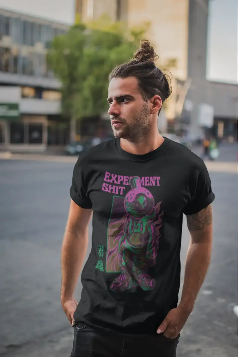 Ultrabasic Men's Novelty T-Shirt Experiment Shit - Scary Tee Shirt 1