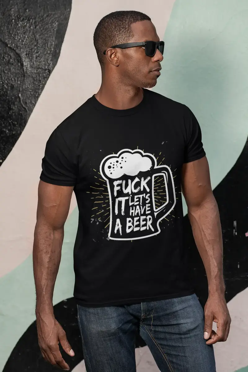 Ultrabasic Men's Novelty T-Shirt Fuck It Let's Have A Beer - Funny Beer Lover Tee Shirt 1