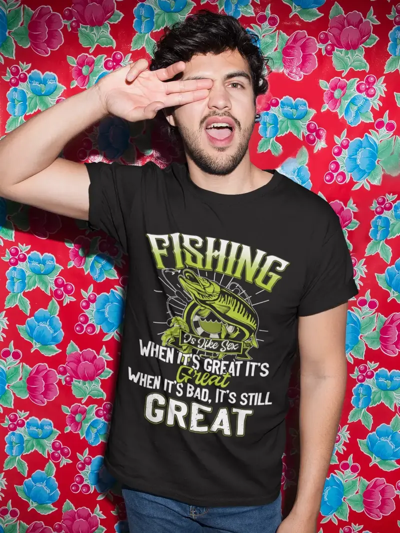Ultrabasic Men's Novelty T-Shirt Funny Fishing Quote - Humor Sarcasm Tee Shirt 1